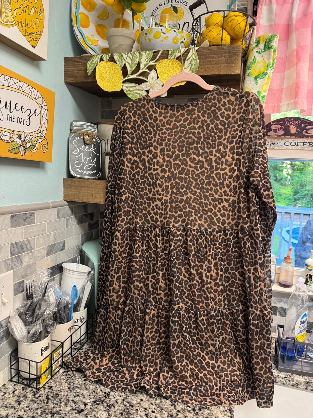 love, Fire Brown Leopard Print dress
